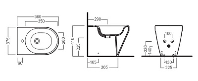 Биде напольное Hatria Daytime Evo