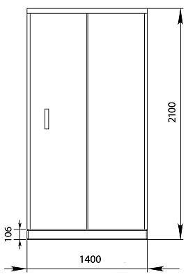 Душевая дверь в нишу Aquanet Alfa 140-12
