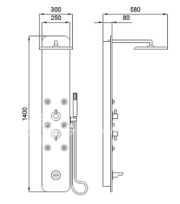 Душевая панель Kolpa San Style 4F