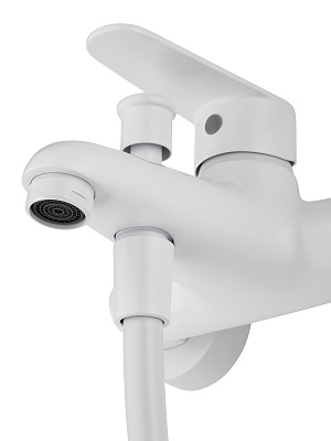 Смеситель для ванны с душем WONZON & WOGHAND ALFA, Белый матовый WW-AE3204-MW