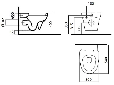 Унитаз подвесной Am.Pm Serenity