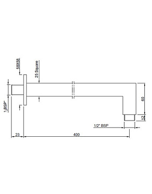 Кронштейн Jaquar Shower SHA-CHR-455L400