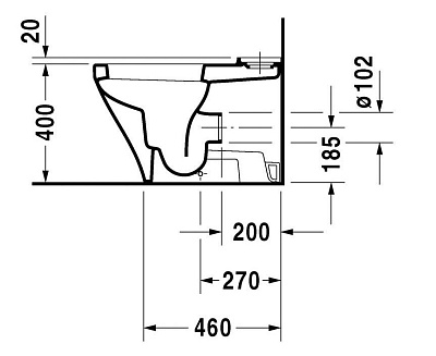 Чаша для унитаза-компакта Duravit DuraStyle 2155090000