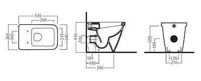 Унитаз приставной Hatria Erika Pro Q приставной