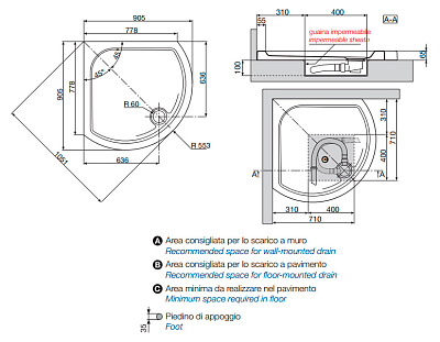 Поддон для душа Novellini Victory RS 90x90 см низкий