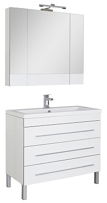 Тумба с раковиной Aquanet Верона 100 белая