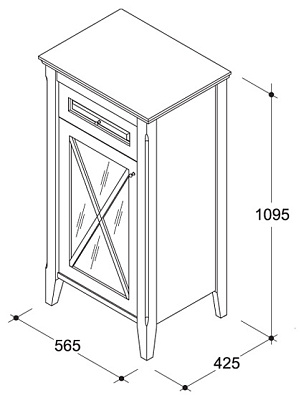 Тумба Caprigo Наполи NOCE SCURO L