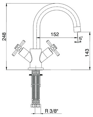 Смеситель E.C.A. Quattro 102108396 для раковины
