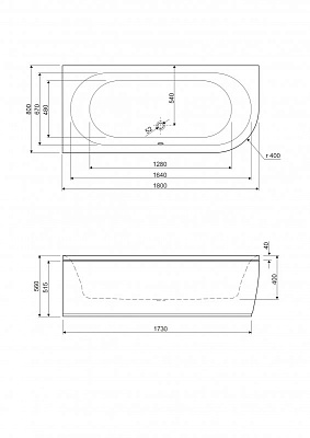Акриловая ванна CEZARES Metauro Corner 180x80 L