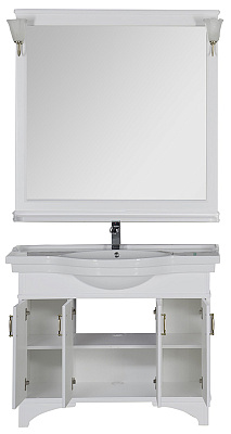 Тумба с раковиной Aquanet Валенса 110 белая