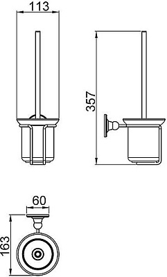 Щетка для туалета Timo Nelson 160061/02 антик