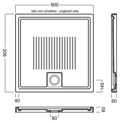 Поддон для душа Hatria Leaf YXE6 90x90
