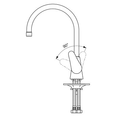 Смеситель Vidima Orion BA365AA для кухонной мойки