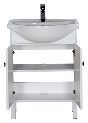 Тумба с раковиной Aquanet Стайл 65 с дверками