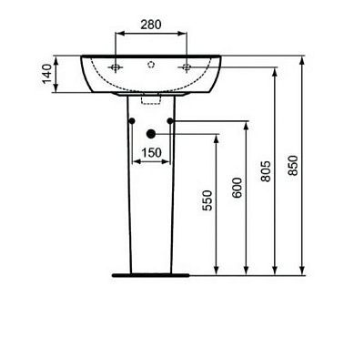 Пьедестал Ideal Standard Tempo T422901