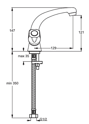Смеситель Vidima Икар BA166AA для раковины