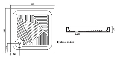 Поддон для душа Disegno Ceramica 107