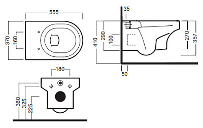 Унитаз подвесной Hatria Daytime