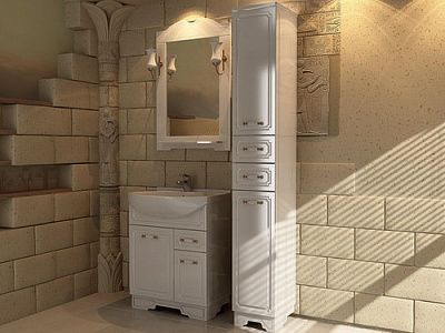 Зеркало ASB-Mebel Астра нсв декор 65 белое