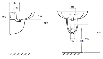 Раковина Am.Pm Tender (61 см)