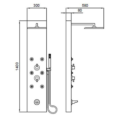 Душевая панель Kolpa San City 4F