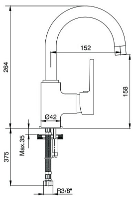 Смеситель E.C.A. Mix D 102108765 для раковины