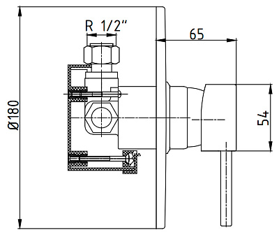 Смеситель E.C.A. Mix minimal 102102225 для душа