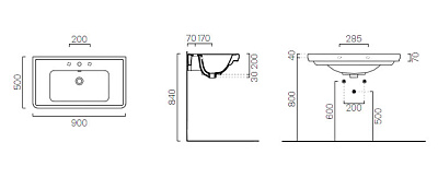 Раковина GSI Classic 90