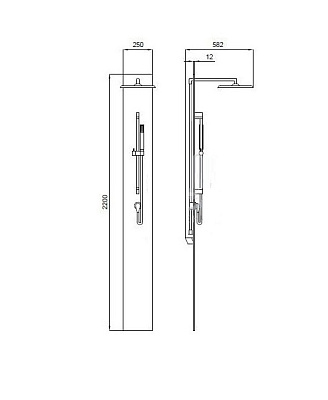 Душевая панель Kolpa San Minimalist 2F