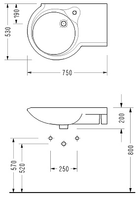 Раковина Serel O434