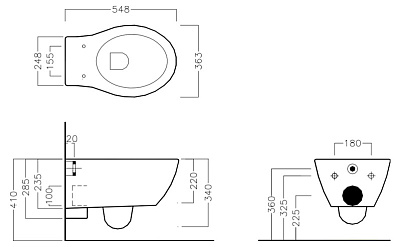 Унитаз подвесной Hatria Nido