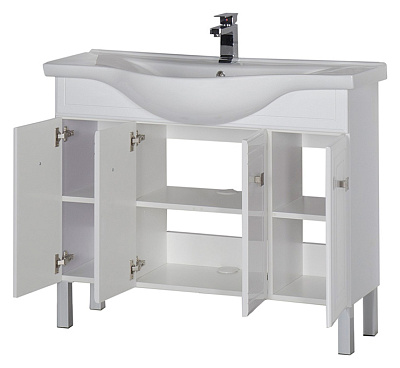 Тумба с раковиной Aquanet Стайл 105 с дверками