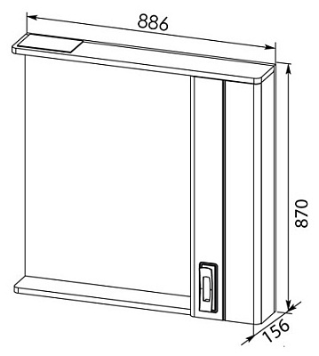 Зеркало-шкаф Aquanet Паллада 90 слоновая кость