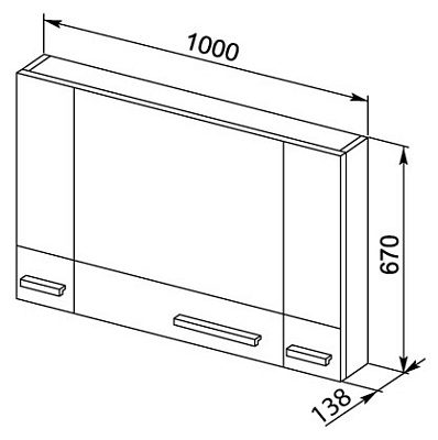 Зеркало-шкаф Aquanet Нота 100 камерино черный