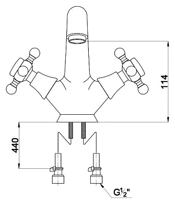 Смеситель Timo Nelson 1911F Silver для раковины