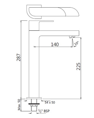 Смеситель для раковины Jaquar Alive ALI-CHR-85021