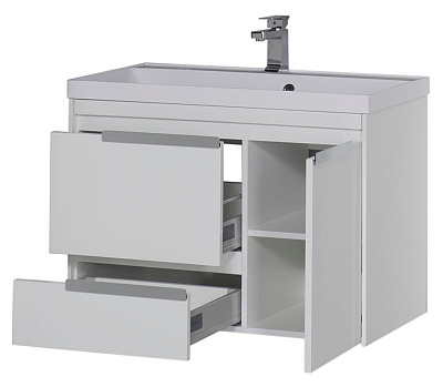 Тумба с раковиной Aquanet Тиволи 90 белая