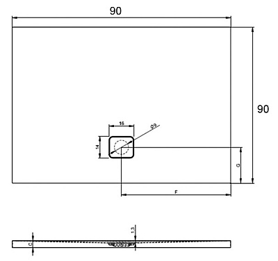 Поддон для душа Riho Basel 412 (90 см)