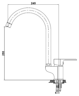 Смеситель GPD Atros MTE65 для кухонной мойки