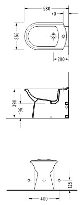 Биде напольное Serel Orchidee 6803