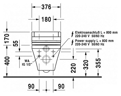 Унитаз подвесной Duravit DuraStyle 2537590000