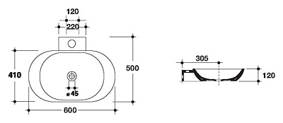 Раковина Disegno Ceramica Ovo 976/М