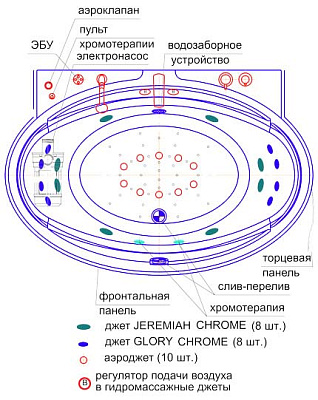 Акриловая ванна Радомир Лагуна white