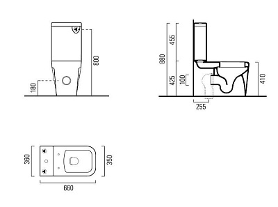 Чаша для унитаза-компакта GSI Traccia 691711