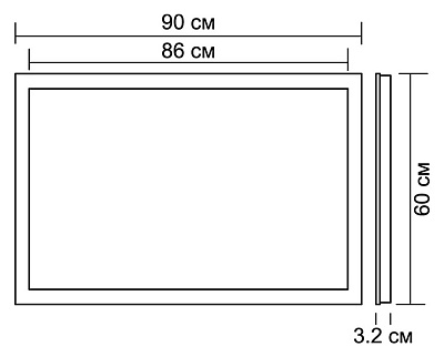 Зеркало Aquanet DL-03D