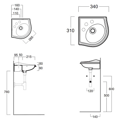 Рукомойник Simas Arcade AR036