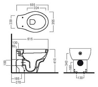Унитаз приставной Hatria Nido неплотно к стене