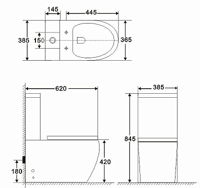 Бачок для унитаза BelBagno Amanda BB051T