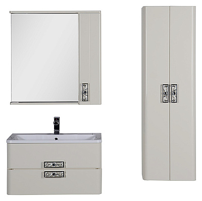 Зеркало-шкаф Aquanet Паллада 90 слоновая кость