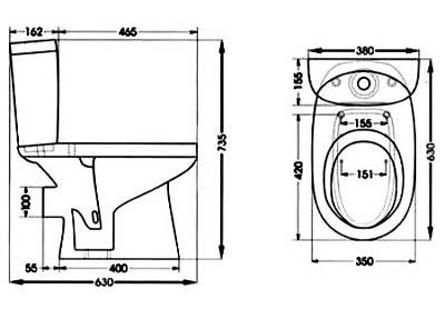 Унитаз-компакт Santek Анимо WH110023 гор. выпуск